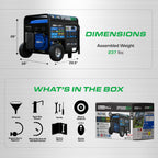 DuroMax XP12000HX 12,000-Watt Dual Fuel Portable Generator - Gas & Propane, Electric Start, Whole Home Power Backup, Transfer Switch Ready, RV & Emergency Ready Gronata