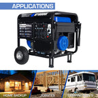 DuroMax XP13000EH 13,000-Watt Dual Fuel Portable Generator - Gas & Propane, Electric Start, Whole Home Backup Power, Transfer Switch Ready, RV & Emergency Ready Gronata