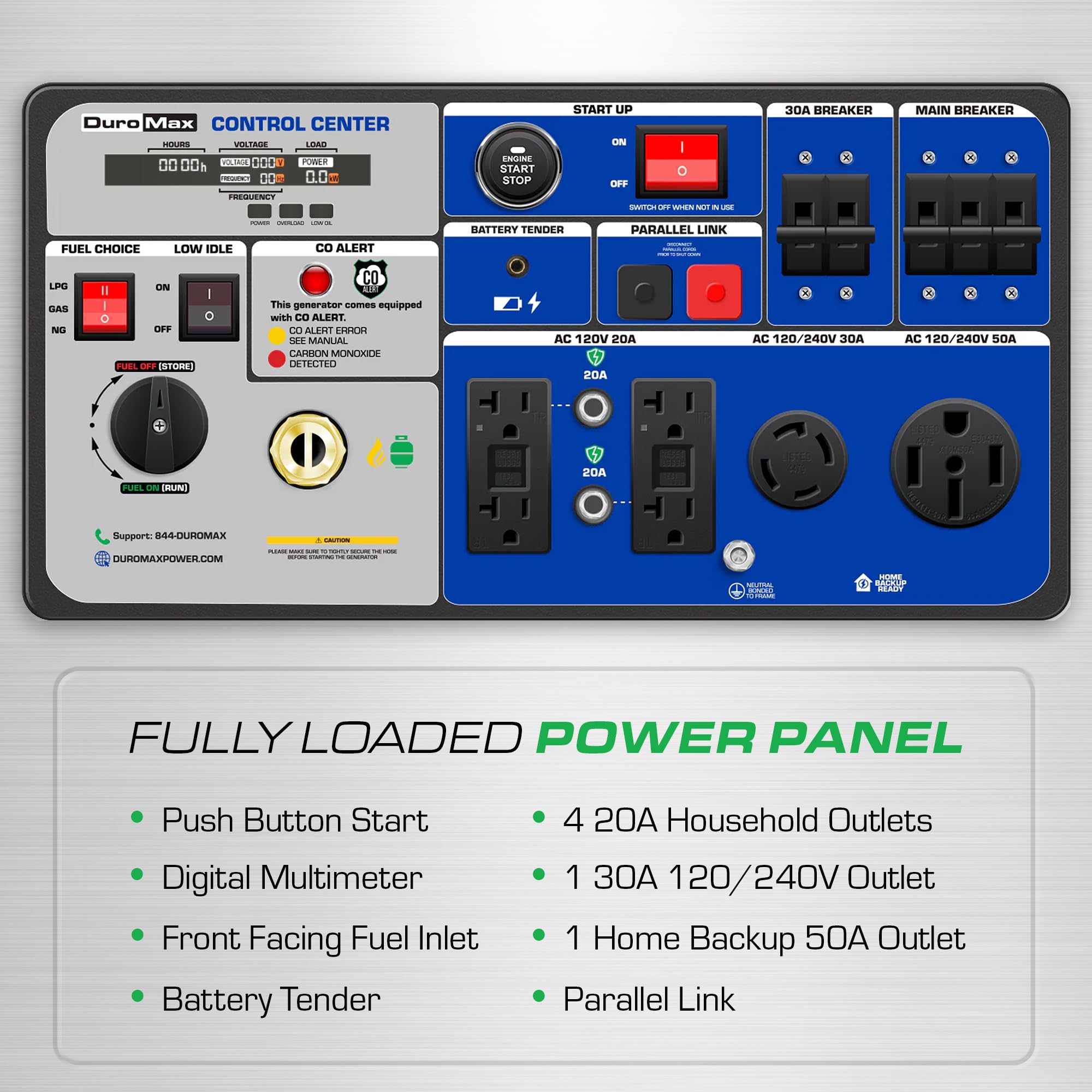 DuroMax XP4500iH 4,500-Watt Dual Fuel Portable Digital Inverter Generator - Gas & Propane, Remote Electric Start, RV & Emergency Ready Gronata