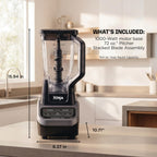 Ninja Professional Blender | Smoothie Blending, Drink Mixer, Grinder, Ice Crusher, Frozen Fruit Blending | 1000W Power, Total Crushing Technology, XL 72-oz. Pitcher | Black & Grey | BL610 Gronata