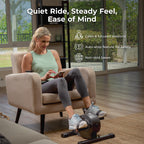 Sunny Health & Fitness Dual Function Smart Motorized Mini Bike Trainer, Under Desk Exercise Machine for Senior Training, Arm/Leg Cardio Cycle Workout, Free SunnyFit App Bluetooth Link-SF-B020029SMART Gronata