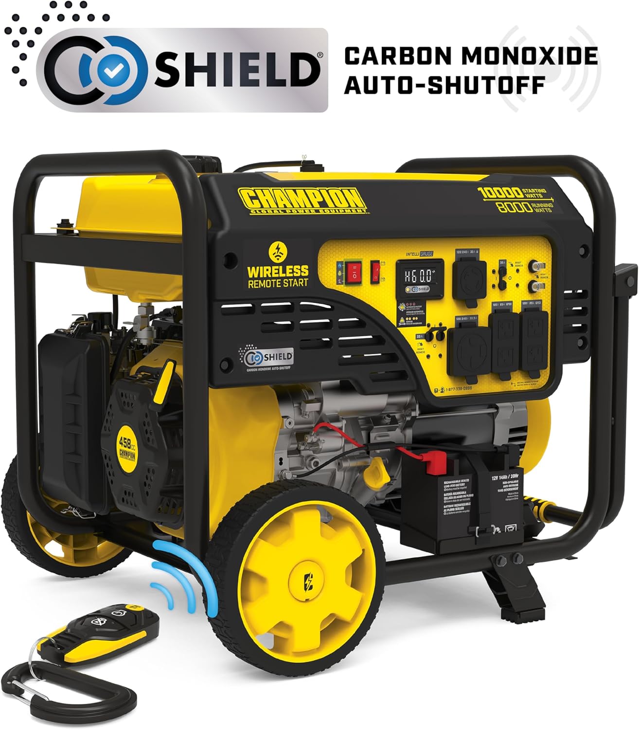 Champion Power Equipment 10,000-Watt Wireless Remote Start Home Backup Portable Generator with Free 3-Year Warranty Gronata