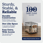MidWest Homes for Pets 30-Inch iCrate for Medium Breeds, 21-40 lbs, Single Door Folding Dog Crate with Divider Panel, Leak-Proof Tray & Secure Latch, Portable, Durable & Easy to Assemble Gronata