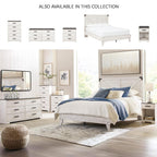 Signature Design by Ashley Shawburn Rustic 5 Drawer Chest of Smooth-Gliding Drawers and Safety Stop, White & Gray Gronata