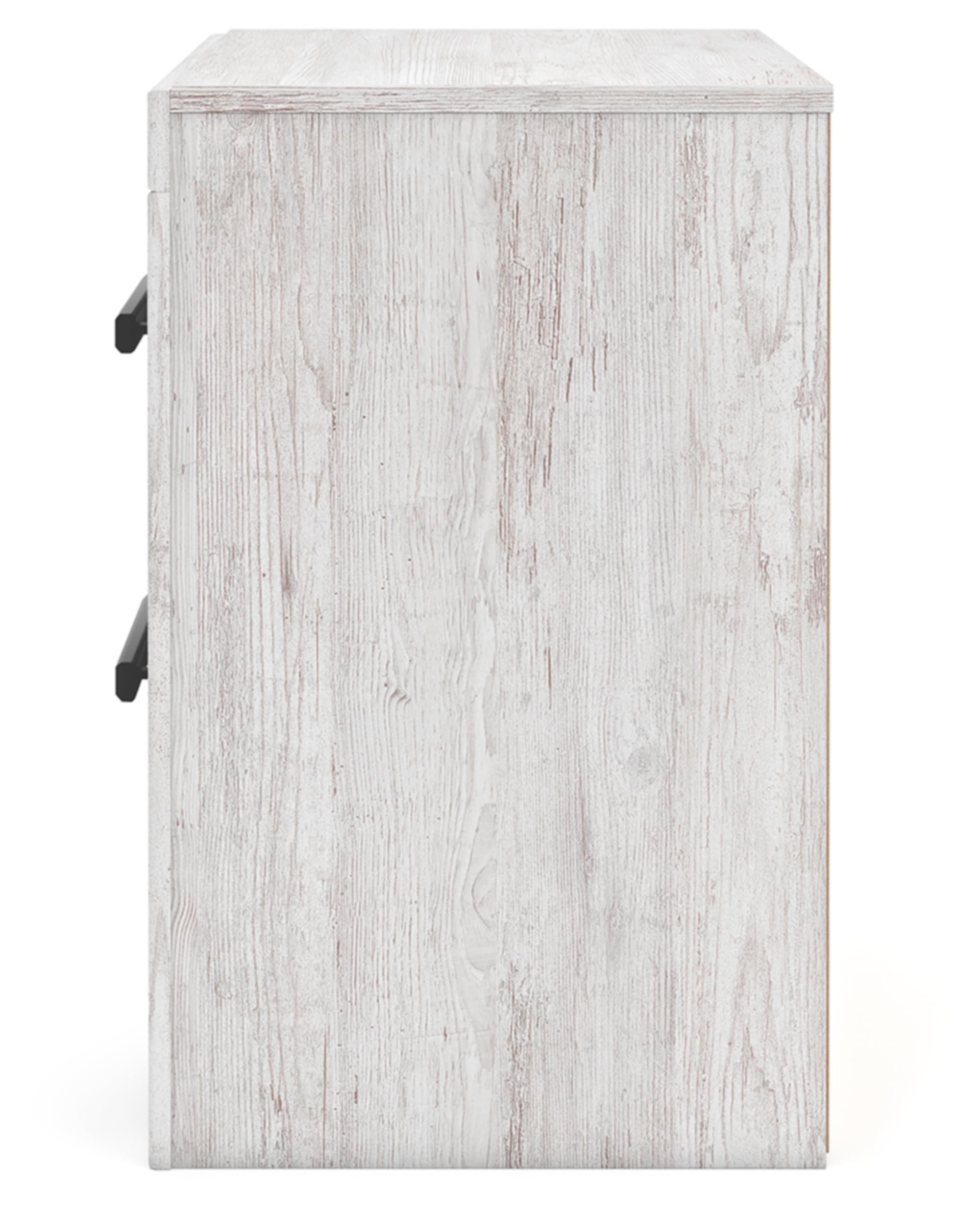 Signature Design by Ashley Wynnlow Rustic 2 Drawer Two Drawer Nightstand, 24.41" Tall, Weathered Gray Gronata