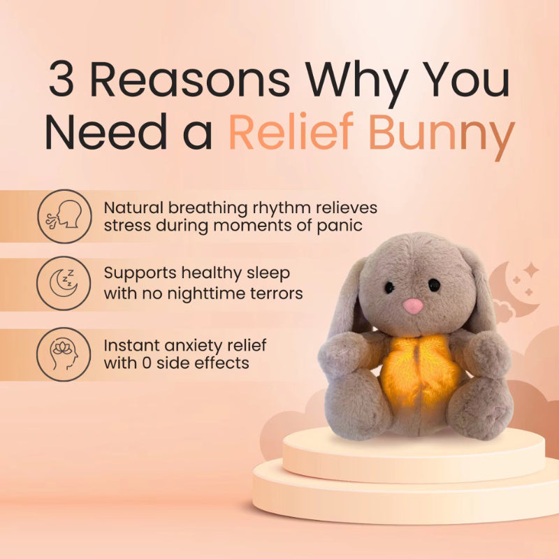 Breathing Rabbit Soothing Sensory Plush Toy With Relieve Anxiety Bunny Comforter Breathes For Newborn Conciliate Baby Gronata