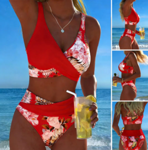 Women's Floral Print Bikini Casual Set Gronata