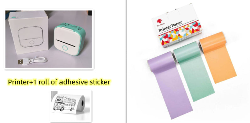 Portable Mini Thermal Label Printer Home Photo Printer Student Wrong Question Printer Bluetooth-compatible Mini Label Printer Price Tag Gronata