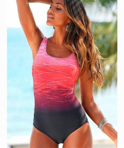 Big Size One Piece Swimwear Women Vintage High Top Swimwear Bandages Neck Bandage CRISS Back Can Sunbathe Gronata
