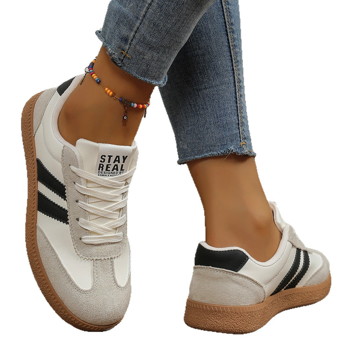 Fashionable Casual White Sneakers For Women Gronata