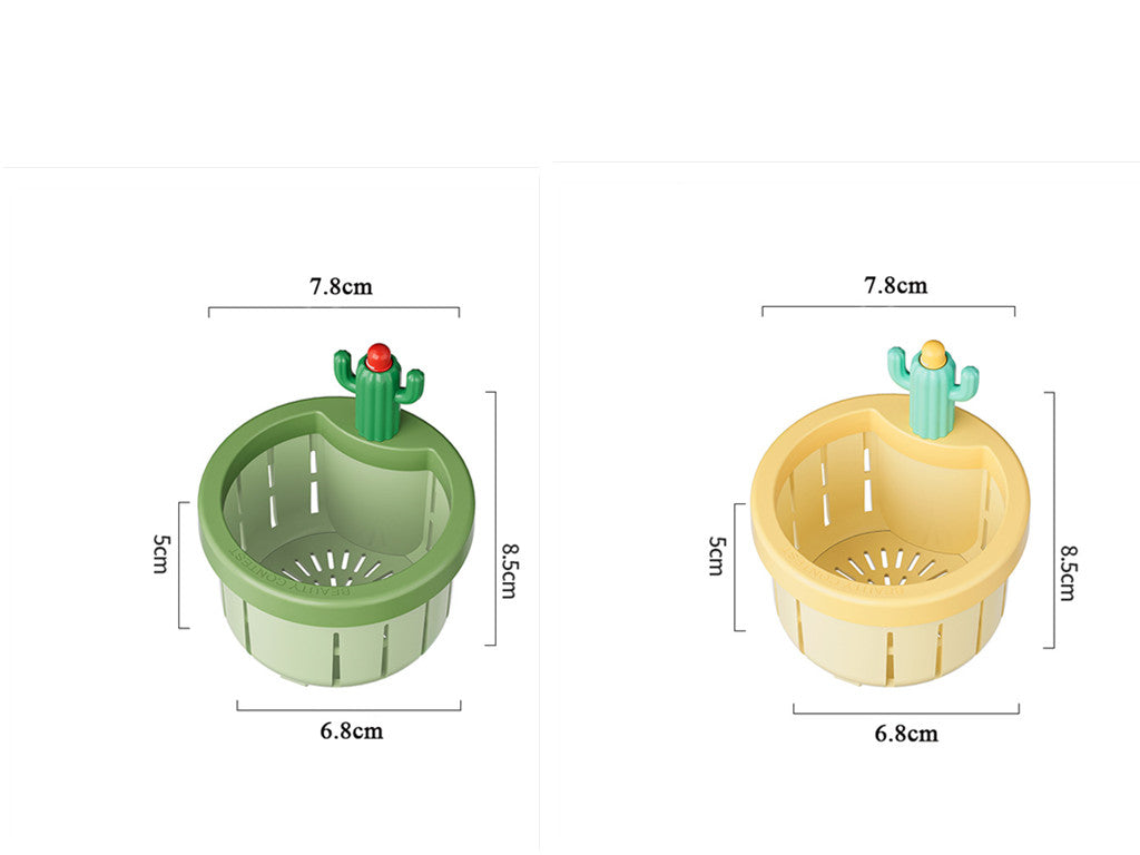 Cactus Sink Drain Strainer Press Automatic Dumping Basket Multi-functional Use Filter Net For Tub Kitchen Waste Collector Kitchen Gadgets Gronata