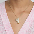Bubble Initial Diamond Necklace Gronata