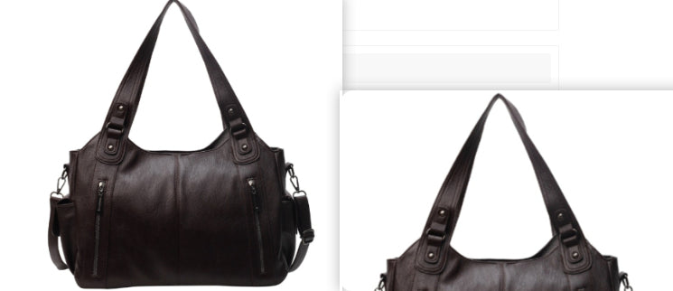 Handbag European And American Retro Solid Color Simple Texture Gronata