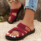 Summer New European And American Breathable Mesh Peep-toe Slippers Gronata
