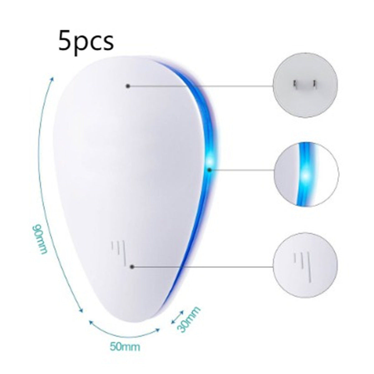 Ultrasonic LED mosquito repellent Gronata