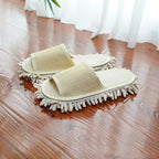 Removable And Washable Floor Slippers Linen For Home Cleaning Gronata