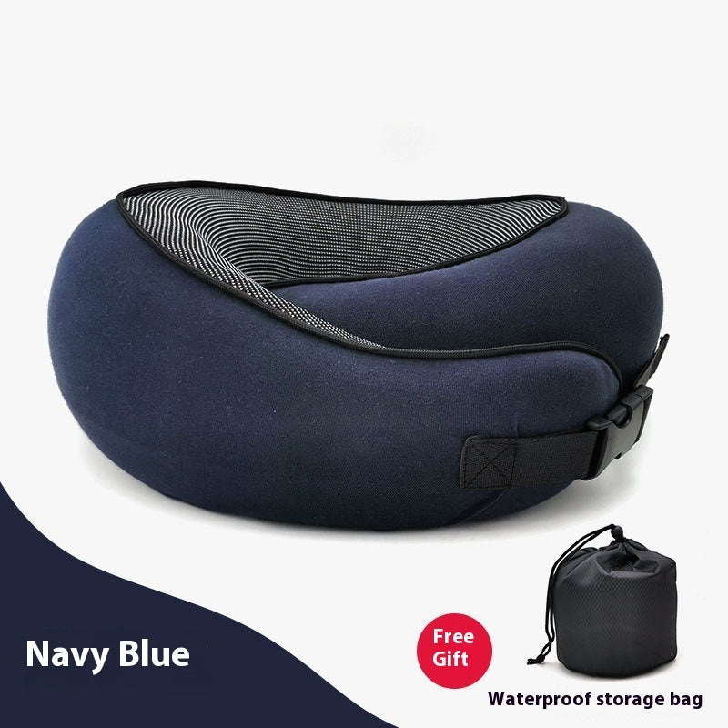 Travel Neck Pillow Non-Deformed Airplane Pillow Travel Neck Cushion Durable U-Shaped Travel Memory Cotton Nap Neck Pillow Gronata