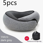 Travel Neck Pillow Non-Deformed Airplane Pillow Travel Neck Cushion Durable U-Shaped Travel Memory Cotton Nap Neck Pillow Gronata
