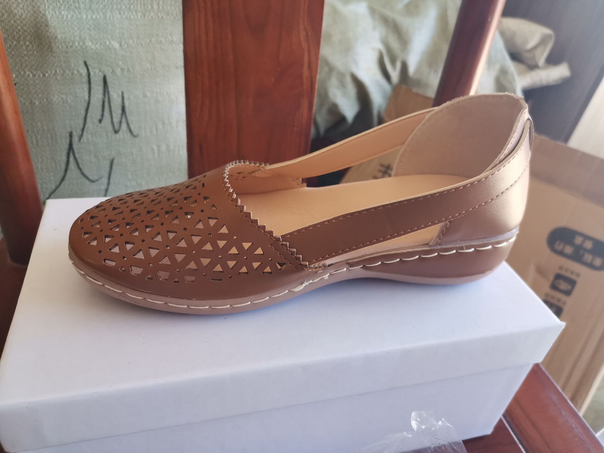 Round Toe Wedge Cross-border Large Size Flat Bottom Women's Sandals Gronata