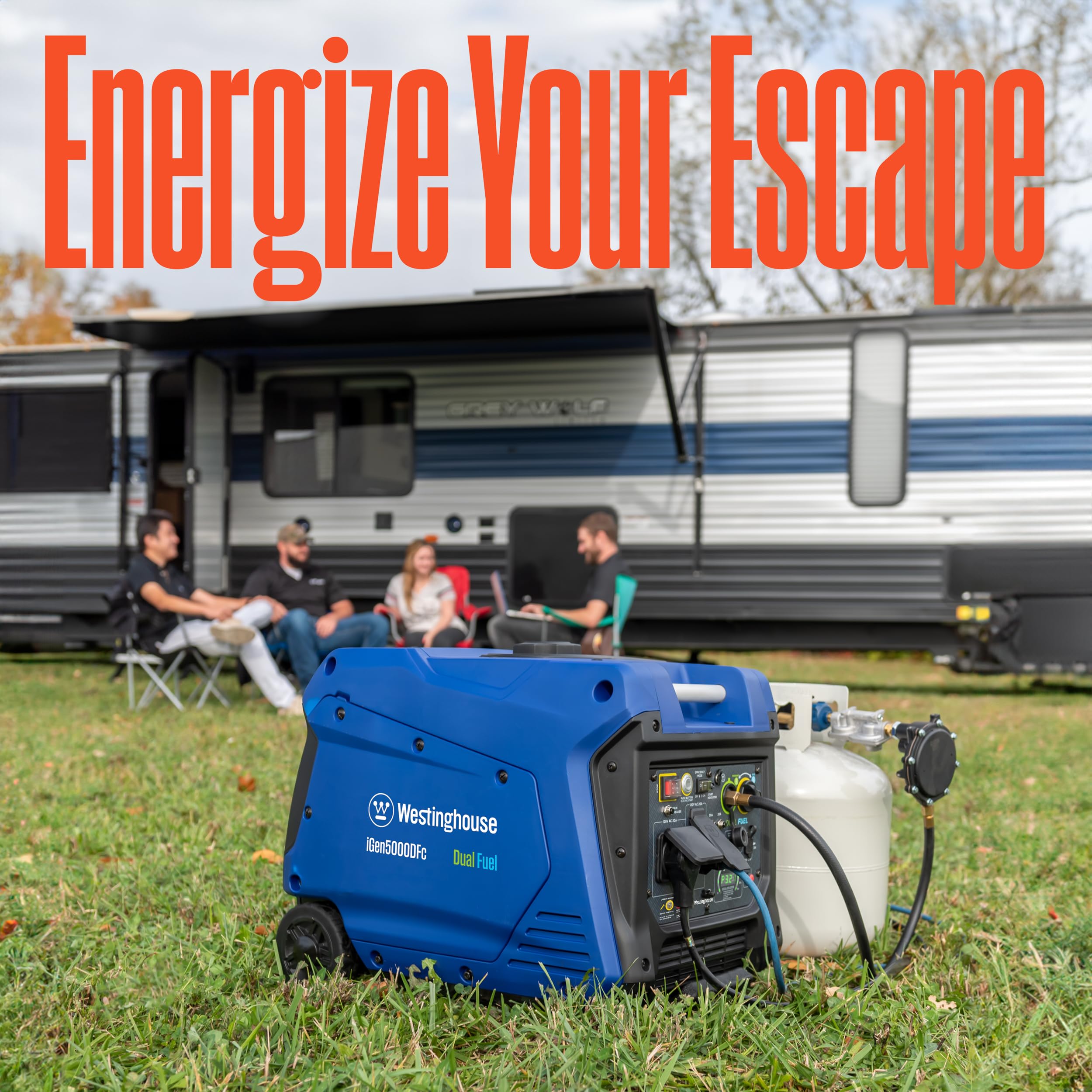 Westinghouse iGen4500DFc Super Quiet Dual Fuel Portable Inverter Generator, 4500 Peak Watts & 3700 Rated Watts, Remote Electric Start, Gas & Propane Powered, RV Ready, CO Sensor, Parallel Capable Gronata