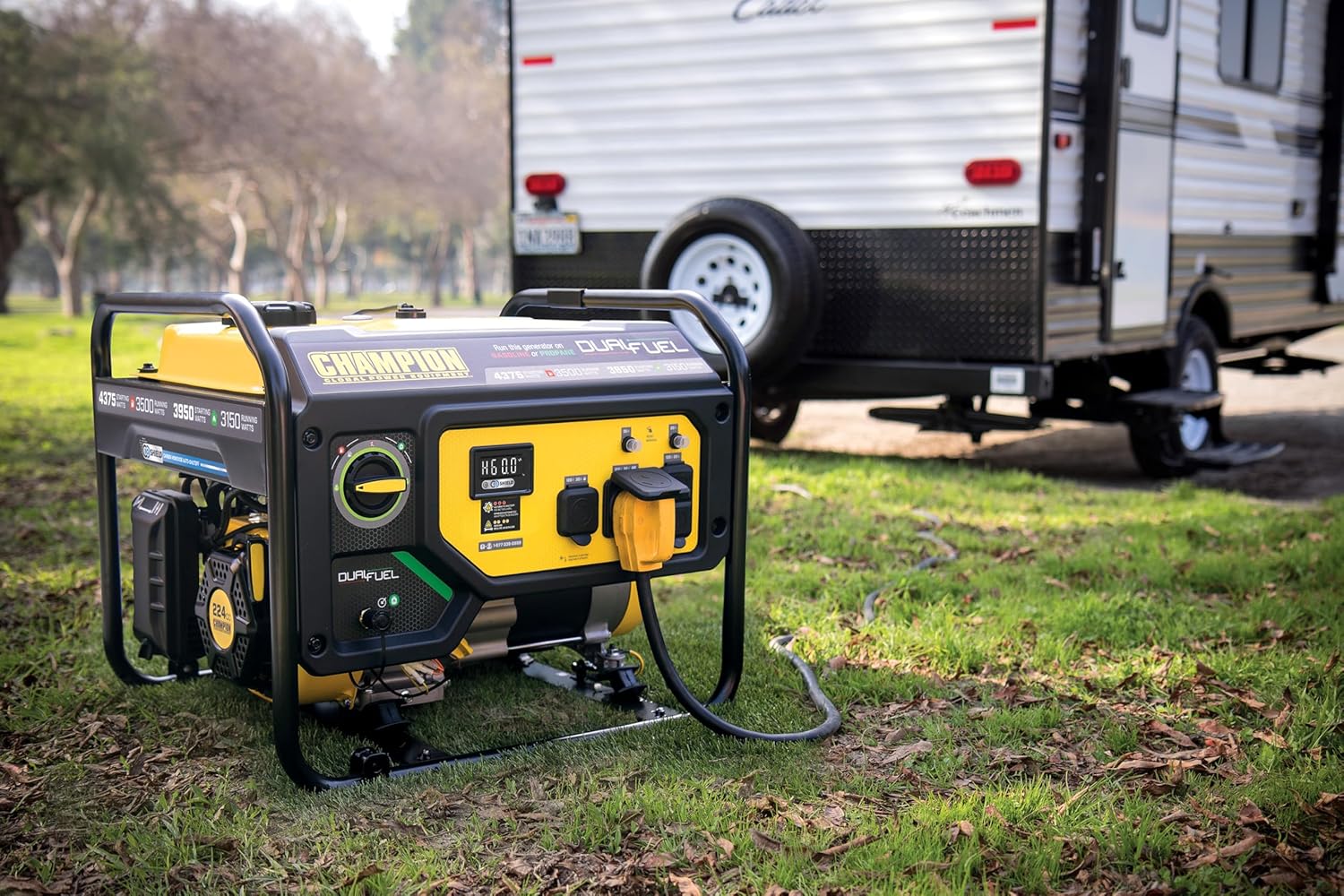 Champion Power Equipment 4375-Watt Dual Fuel RV Ready Portable Generator with Free 3-Year Warranty Gronata