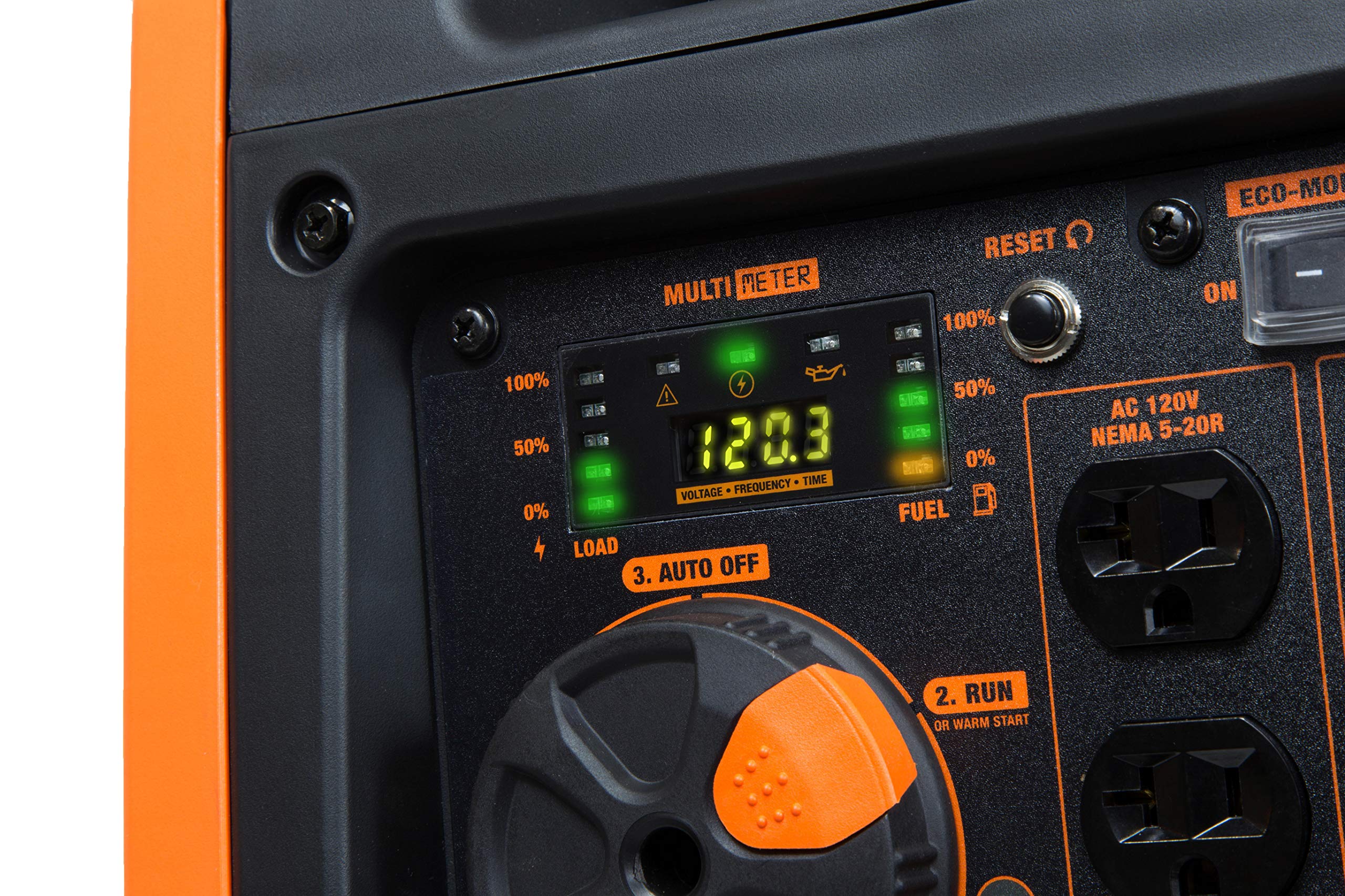 WEN DF451i Super Quiet 4500-Watt Electric Start Dual Fuel RV-Ready Portable Inverter Generator with Fuel Shut-Off Gronata