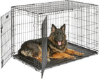 MidWest Homes for Pets 30-Inch iCrate for Medium Breeds, 21-40 lbs, Single Door Folding Dog Crate with Divider Panel, Leak-Proof Tray & Secure Latch, Portable, Durable & Easy to Assemble Gronata