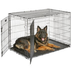 MidWest Homes for Pets 30-Inch iCrate for Medium Breeds, 21-40 lbs, Single Door Folding Dog Crate with Divider Panel, Leak-Proof Tray & Secure Latch, Portable, Durable & Easy to Assemble Gronata