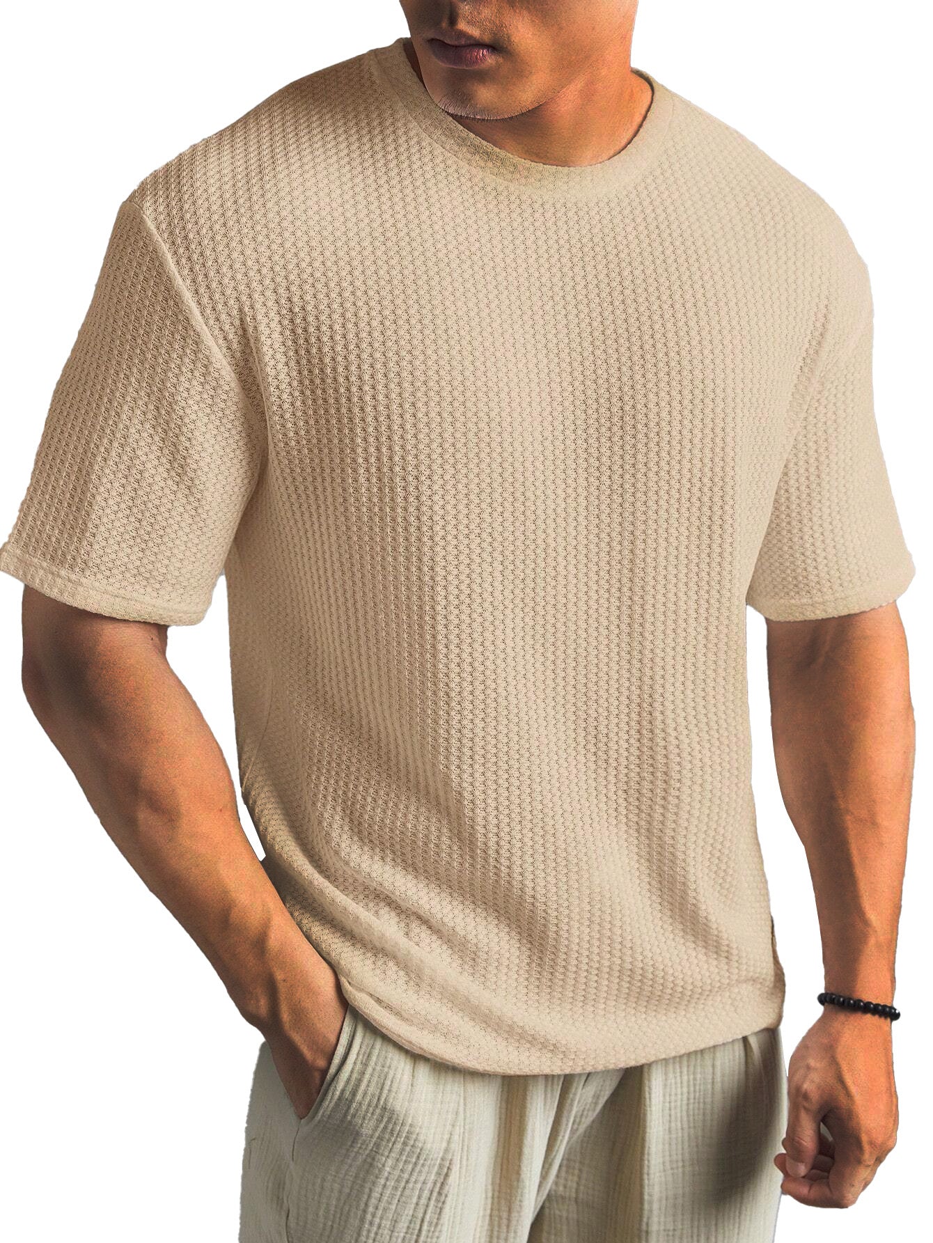 Casual Versatile Solid Color Men's Summer T-shirt Gronata