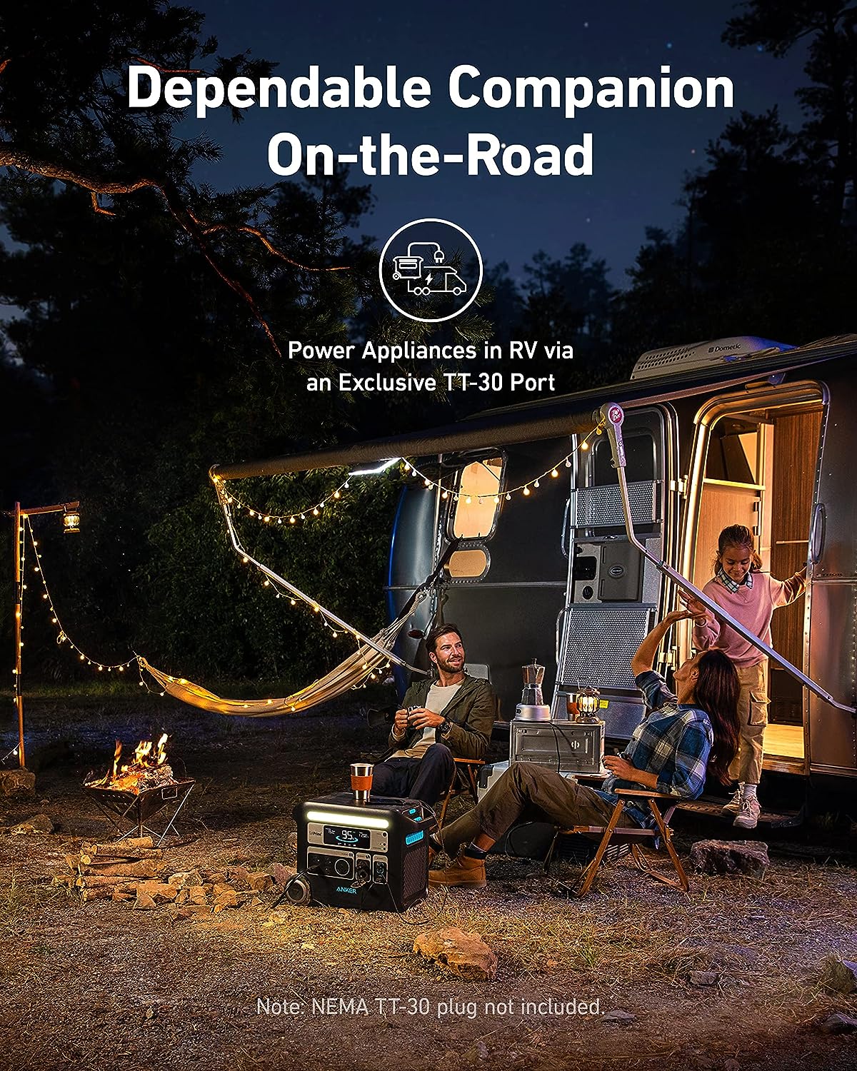 Anker SOLIX F2000 Portable Power Station, PowerHouse 767, 2048Wh GaNPrime Solar Generator with 200W Solar Panel, LiFePO4 Batteries, 4 AC Outlets Up to 2400W for Home, Power Outage, Outdoor Camping Gronata