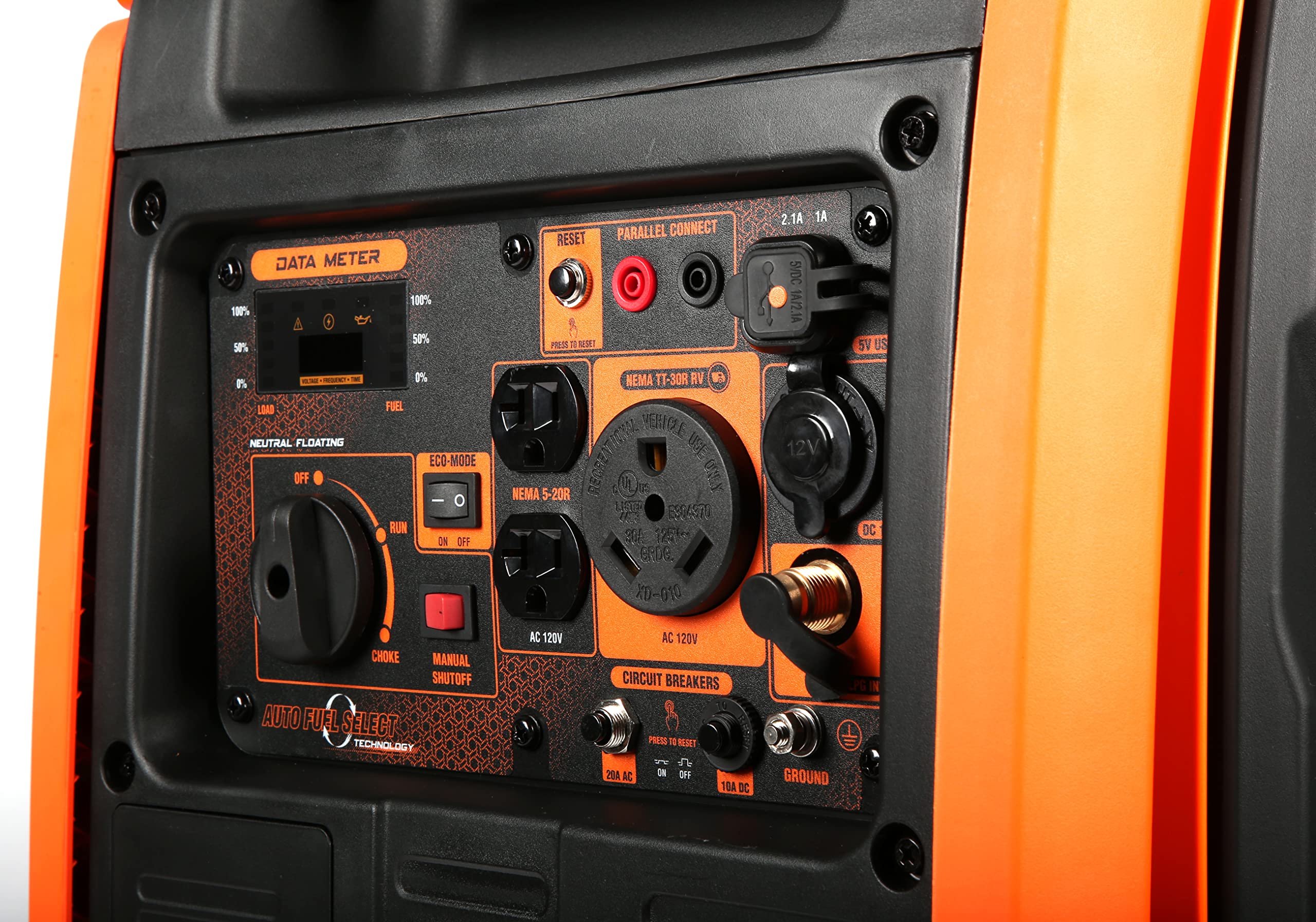 WEN DF451i Super Quiet 4500-Watt Electric Start Dual Fuel RV-Ready Portable Inverter Generator with Fuel Shut-Off Gronata