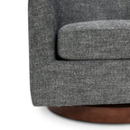 CHITA Swivel Accent Chair, Fully Assembled Fabric Barrel Armchair with FSC Certified Upholstered for Living Room, Bedroom and Office, Cream Gronata