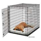 MidWest Homes for Pets 30-Inch iCrate for Medium Breeds, 21-40 lbs, Single Door Folding Dog Crate with Divider Panel, Leak-Proof Tray & Secure Latch, Portable, Durable & Easy to Assemble Gronata