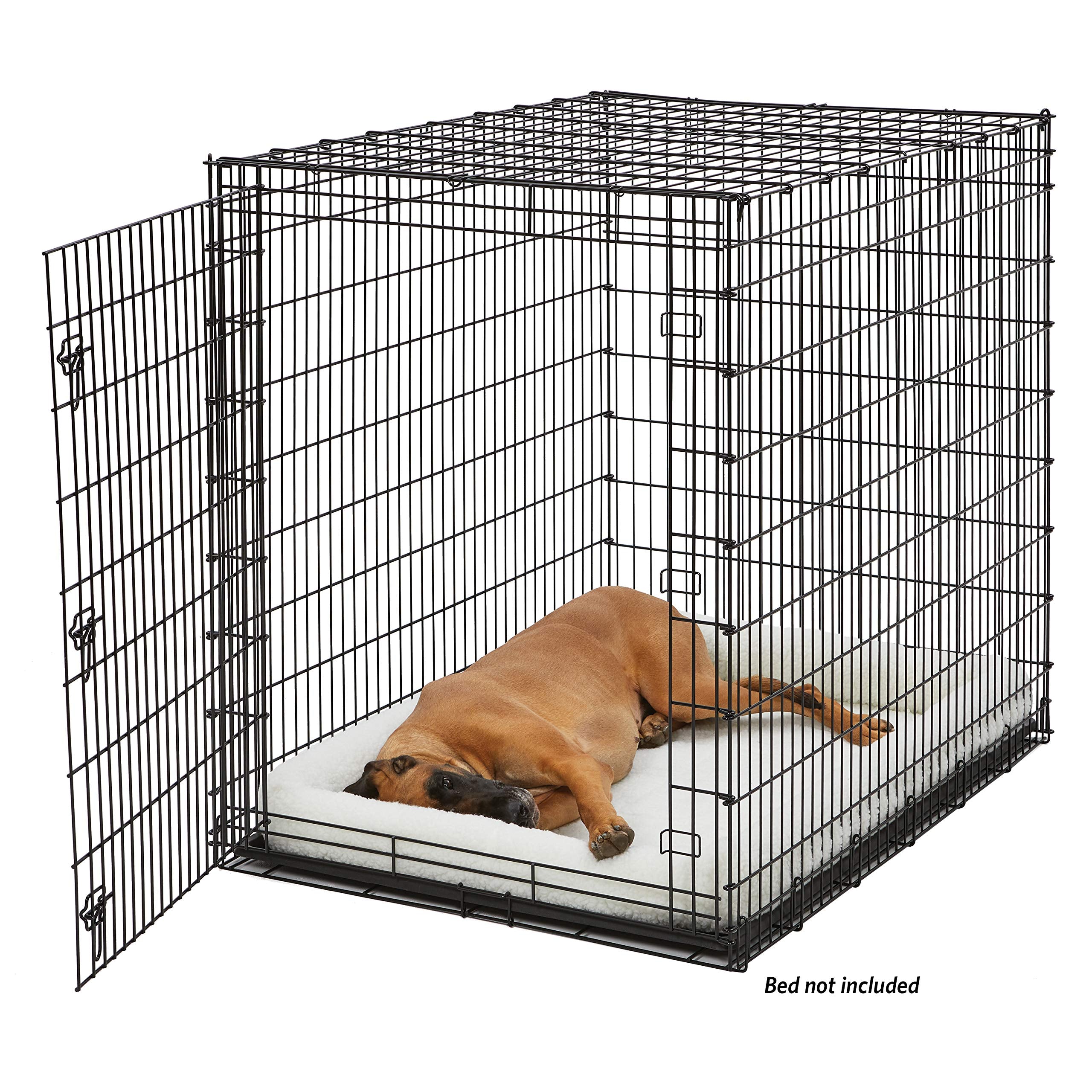 MidWest Homes for Pets 30-Inch iCrate for Medium Breeds, 21-40 lbs, Single Door Folding Dog Crate with Divider Panel, Leak-Proof Tray & Secure Latch, Portable, Durable & Easy to Assemble Gronata