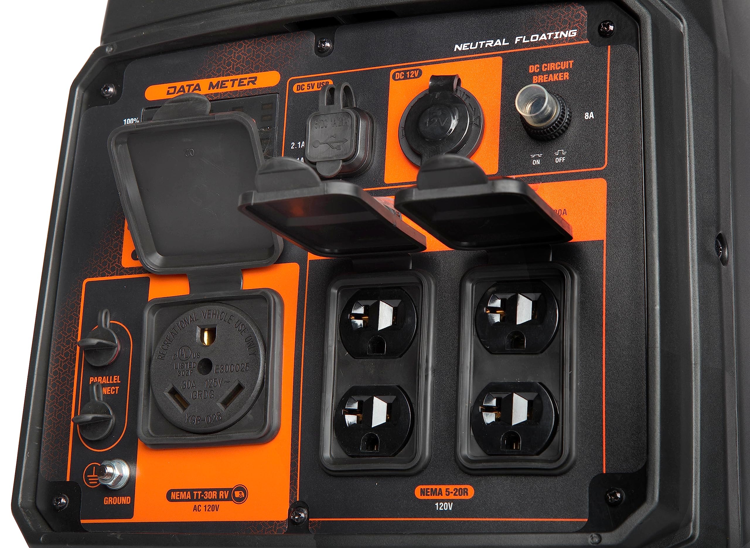 WEN Quiet and Lightweight 4800-Watt Dual Fuel RV-Ready Electric Start Portable Inverter Generator with Fuel Shut Off and CO Watchdog (DF480iX) Gronata