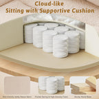 Office Chair,Big and Tall Heavy-Duty Executive Reclining Computer Gaming Chair with Footrest,Flip Armrests,Lumbar Pillow&Thicken Wider Seat for Criss Cross Legged Desk Vanity Chair,Teddy Fabric White Gronata