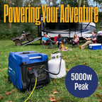 Westinghouse 5000 Peak Watt Super Quiet Dual Fuel Portable Inverter Generator, Wheel & Handle Kit, Gas & Propane Powered, RV Ready, CO Sensor, Parallel Capable Gronata