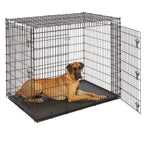 MidWest Homes for Pets 30-Inch iCrate for Medium Breeds, 21-40 lbs, Single Door Folding Dog Crate with Divider Panel, Leak-Proof Tray & Secure Latch, Portable, Durable & Easy to Assemble Gronata