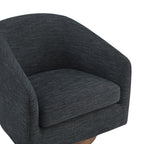CHITA Swivel Accent Chair, Fully Assembled Fabric Barrel Armchair with FSC Certified Upholstered for Living Room, Bedroom and Office, Cream Gronata