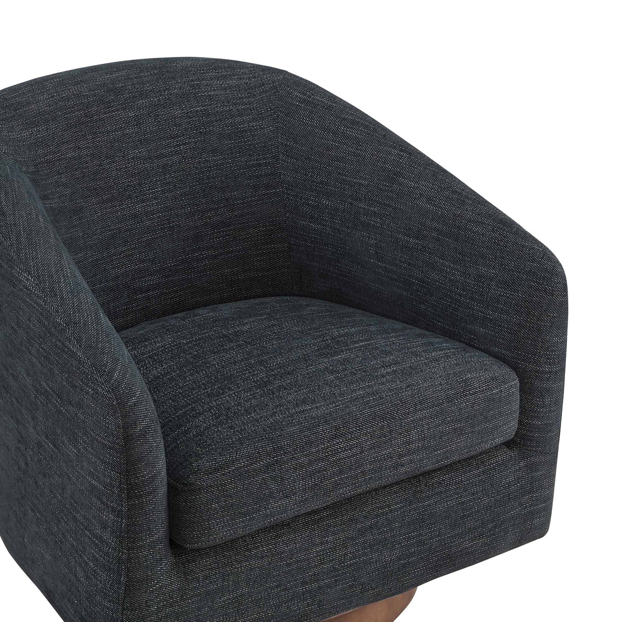 CHITA Swivel Accent Chair, Fully Assembled Fabric Barrel Armchair with FSC Certified Upholstered for Living Room, Bedroom and Office, Cream Gronata