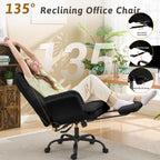 Office Chair,Big and Tall Heavy-Duty Executive Reclining Computer Gaming Chair with Footrest,Flip Armrests,Lumbar Pillow&Thicken Wider Seat for Criss Cross Legged Desk Vanity Chair,Teddy Fabric White Gronata