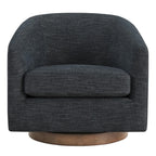CHITA Swivel Accent Chair, Fully Assembled Fabric Barrel Armchair with FSC Certified Upholstered for Living Room, Bedroom and Office, Cream Gronata