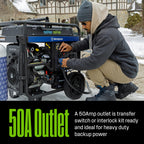 Westinghouse WGen9500DF Dual Fuel Home Backup Portable Generator, 12500 Peak Watts & 9500 Rated Watts, Remote Electric Start, Transfer Switch Ready, Gas and Propane Powered, CARB Compliant Gronata