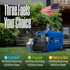 Westinghouse 12000 Peak Watt Tri-Fuel Portable Inverter Generator, Remote Start, Transfer Switch Ready, Gas/Propane/Natural Gas Powered, Low THD, Safe for Electronics, Parallel Capable, CO Sensor Gronata