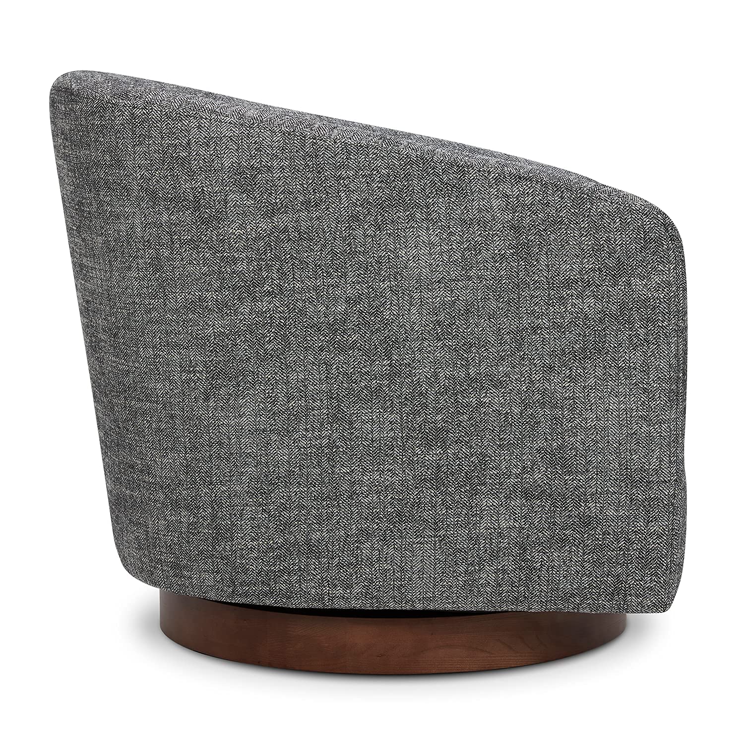 CHITA Swivel Accent Chair, Fully Assembled Fabric Barrel Armchair with FSC Certified Upholstered for Living Room, Bedroom and Office, Cream Gronata