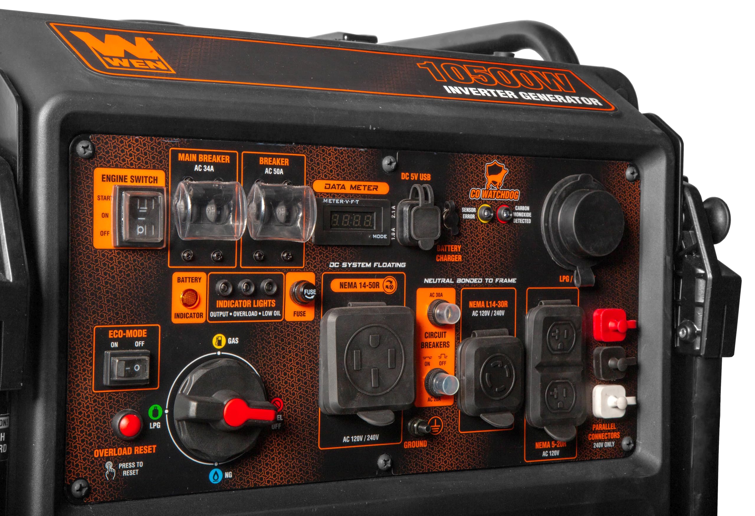 WEN 11,000-Watt 120V/240V Dual Fuel Portable Generator with Wheel Kit and Electric Start (DF1100T) Gronata