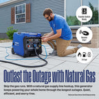 Westinghouse 8200 Peak Watt Tri-Fuel Portable Inverter Generator, Remote Electric Start, Transfer Switch Ready, Gas, Propane, Natural Gas, Low THD, Safe for Electronics, Parallel Capable, CO Sensor Gronata