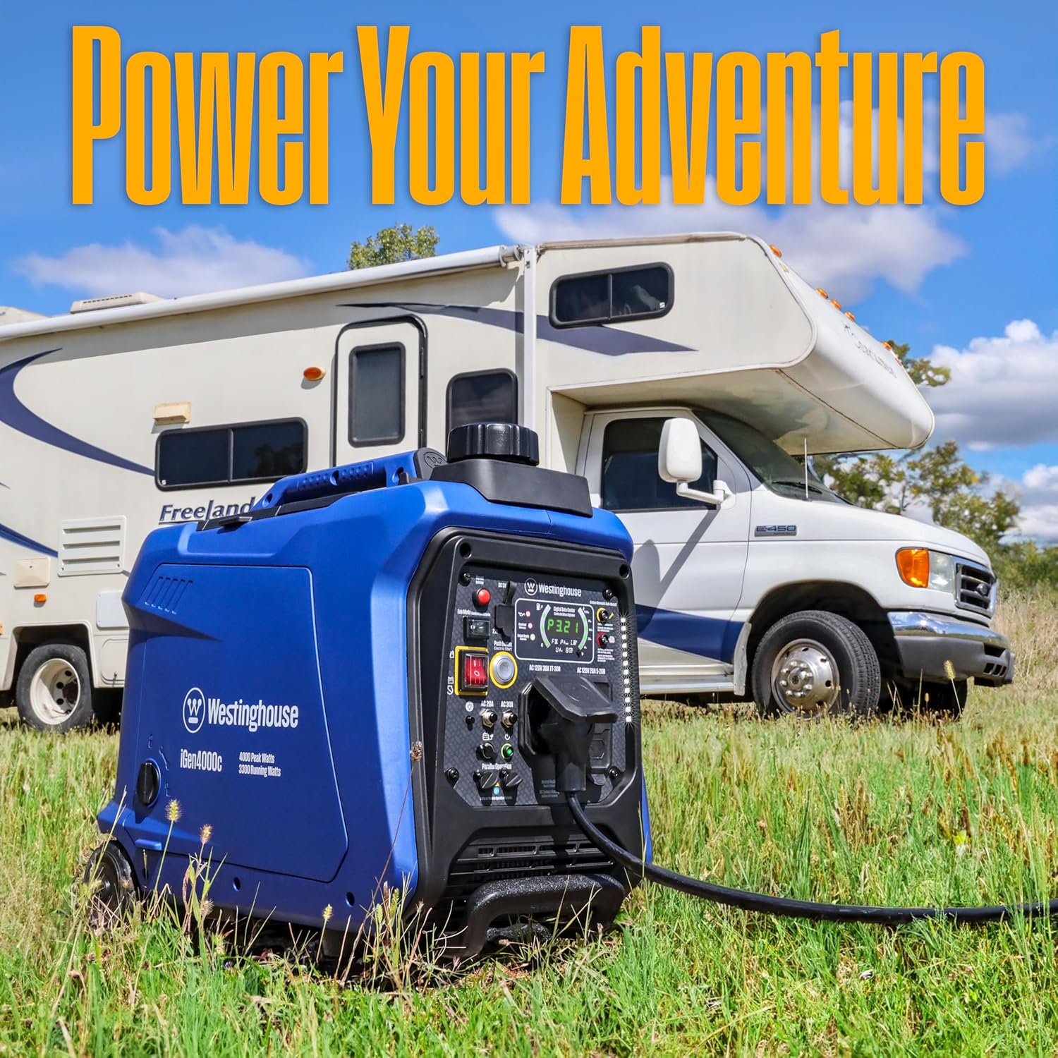 Westinghouse 4000 Peak Watt Super Quiet Portable Inverter Generator, Remote Electric Start with Auto Choke, RV Ready 30A Outlet, Gas Powered, CO Sensor, Parallel Capable Gronata