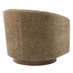 CHITA Swivel Accent Chair, Fully Assembled Fabric Barrel Armchair with FSC Certified Upholstered for Living Room, Bedroom and Office, Cream Gronata