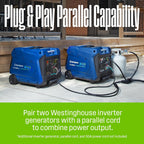 Westinghouse 5000 Peak Watt Super Quiet Dual Fuel Portable Inverter Generator, Wheel & Handle Kit, Gas & Propane Powered, RV Ready, CO Sensor, Parallel Capable Gronata